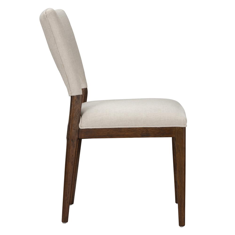 Mitchel Transitional Upholstered Fabric Dining Chair Light Beige Set of 2. Picture 3