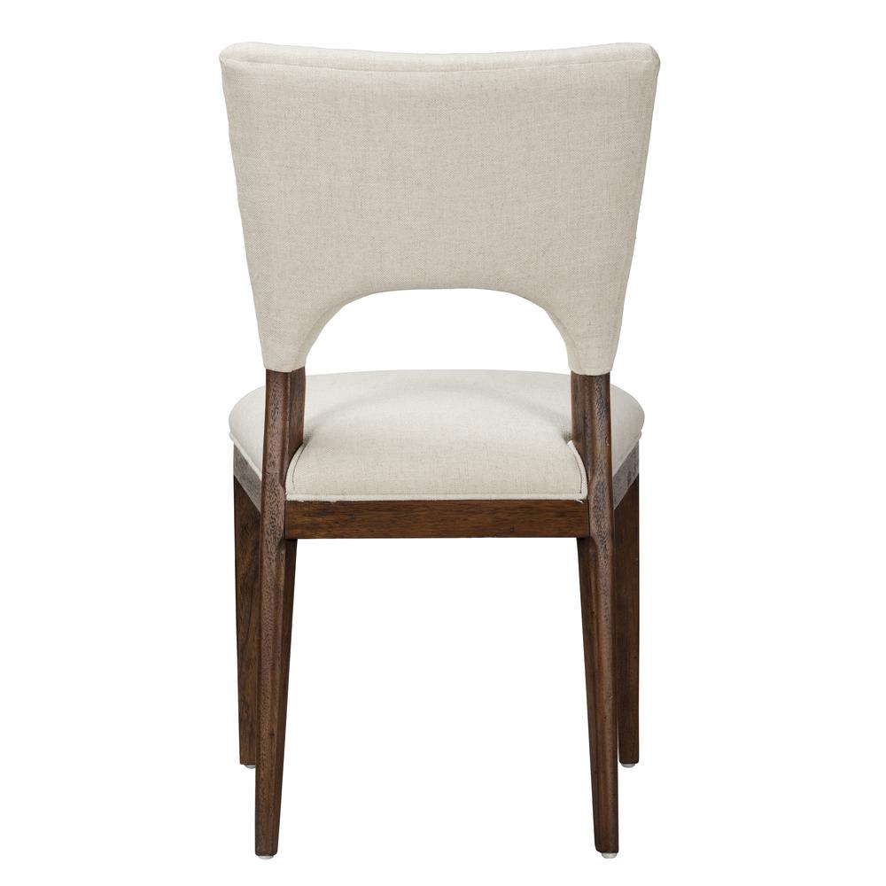 Mitchel Transitional Upholstered Fabric Dining Chair Light Beige Set of 2. Picture 4