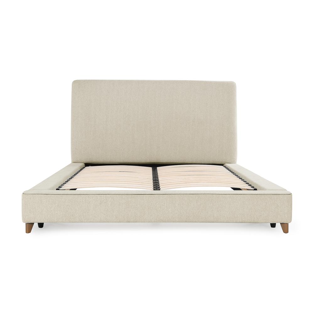 Tate Upholstered Eastern King Bed in Cream. Picture 2