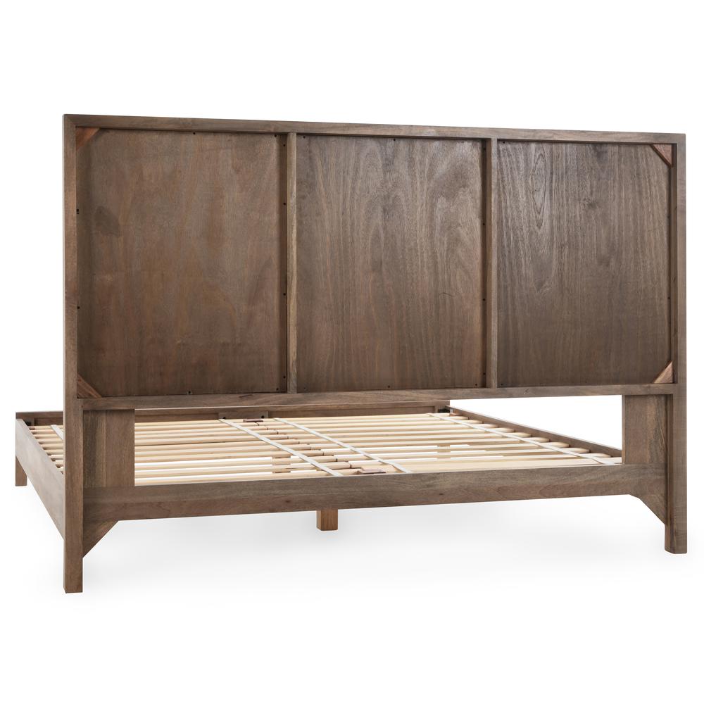 Jensen Mango Wood Eastern King Bed in Taupe. Picture 4