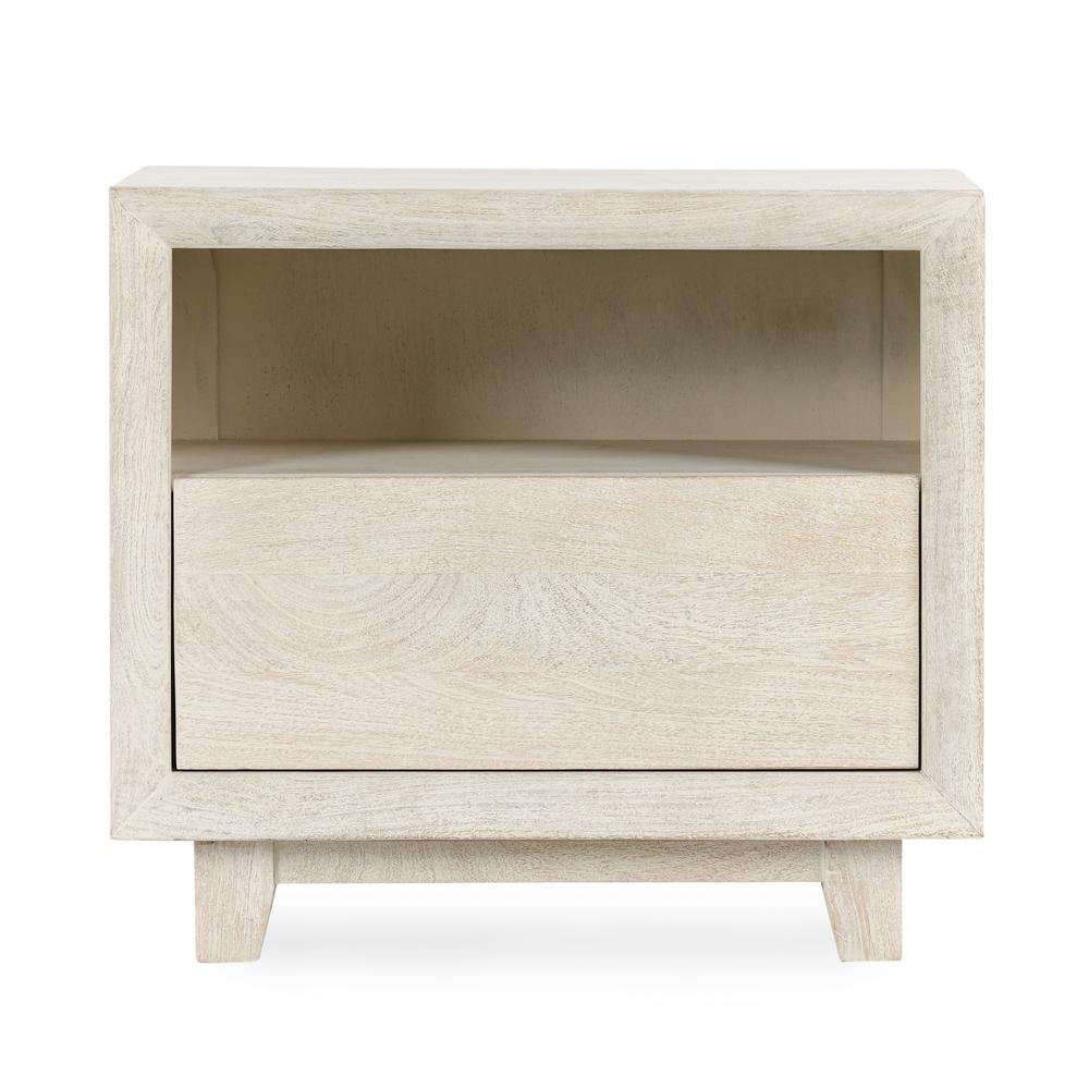 Reece One-Drawer Mango Wood Nightstand in Sand. Picture 2