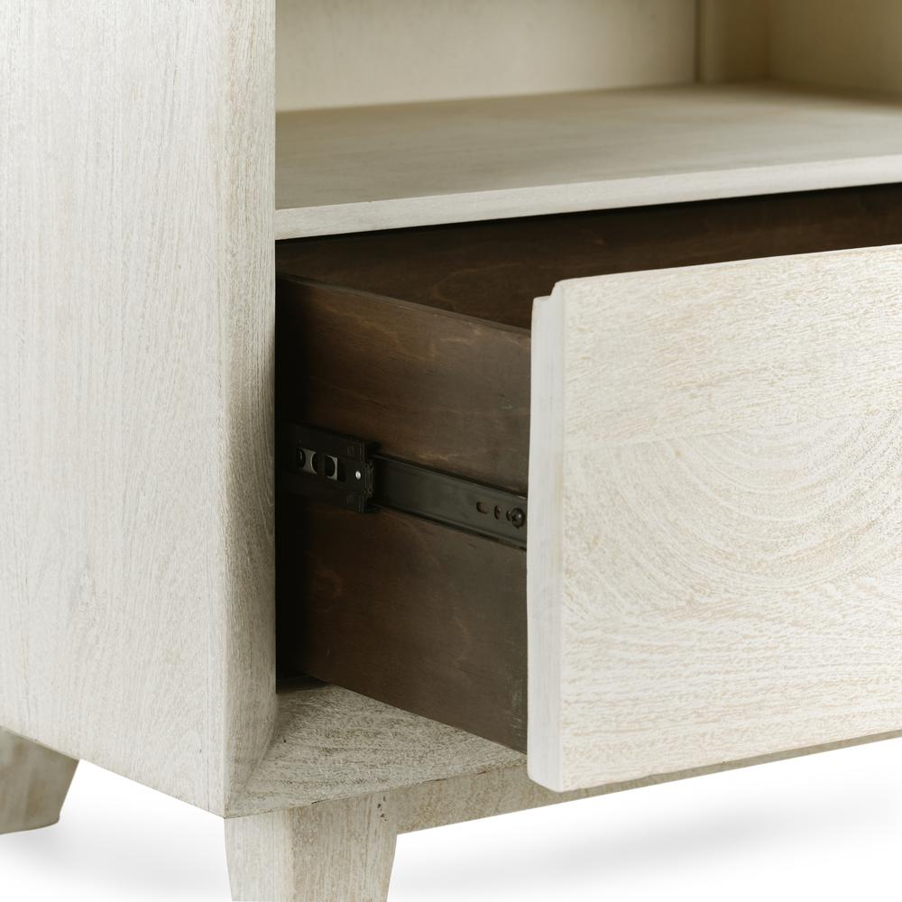 Reece One-Drawer Mango Wood Nightstand in Sand. Picture 7