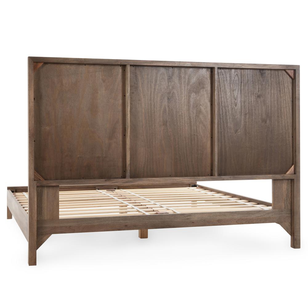 Jensen Mango Wood Queen Bed in Taupe. Picture 4