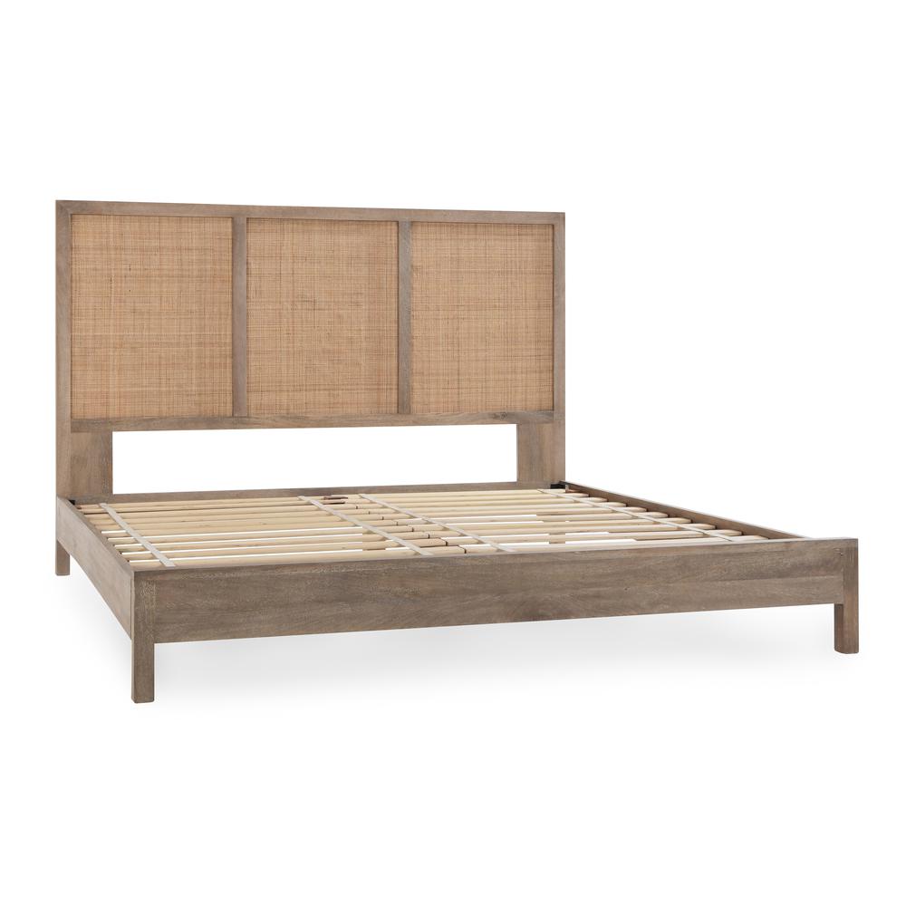 Jensen Mango Wood California King Bed in Taupe. Picture 1