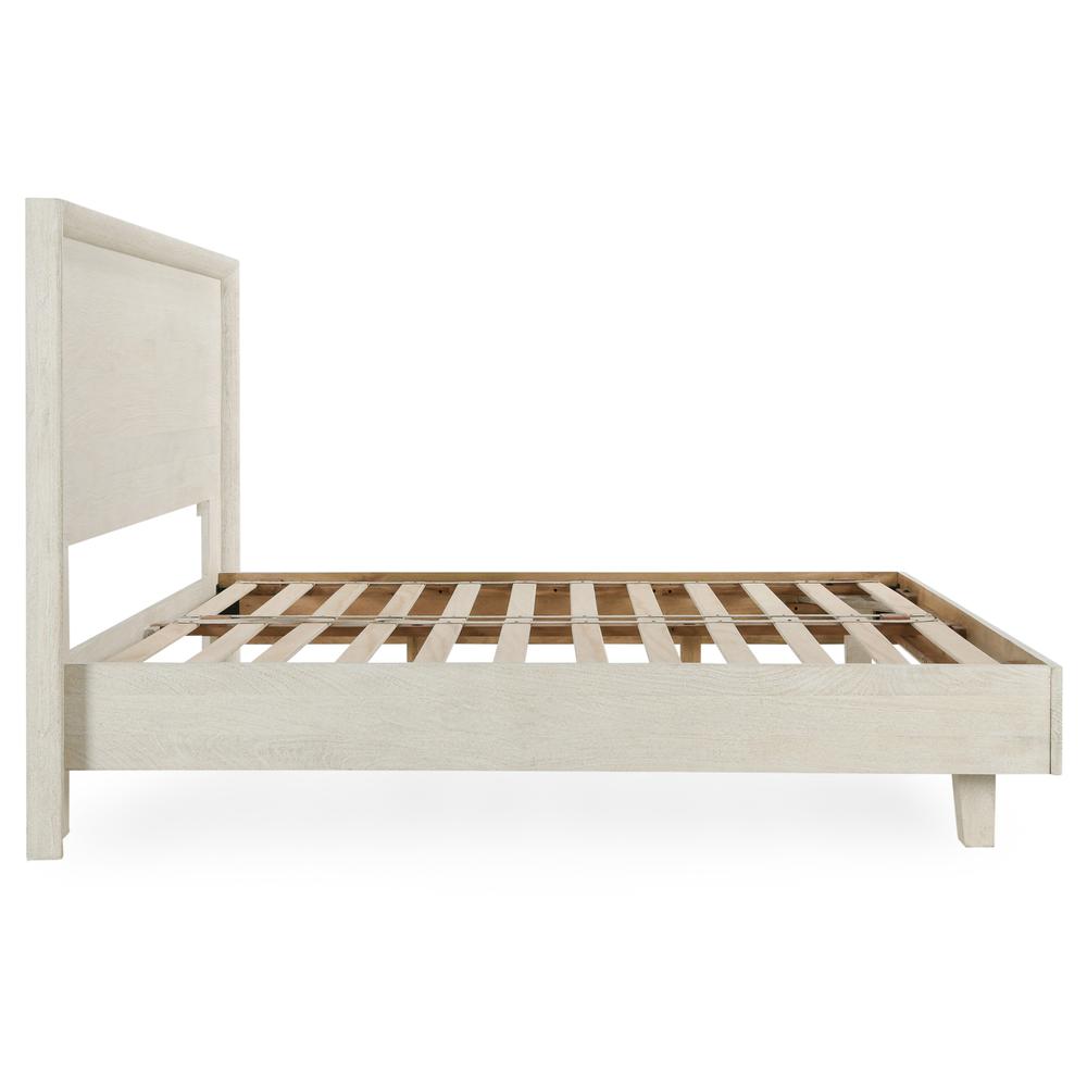 Reece Mango Wood Queen Bed in White. Picture 3