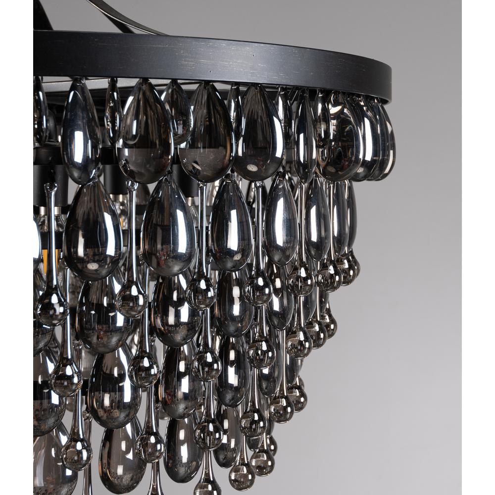 Larkin 7-Light Iron and Crystal Chandelier, by Kosas Home. Picture 3