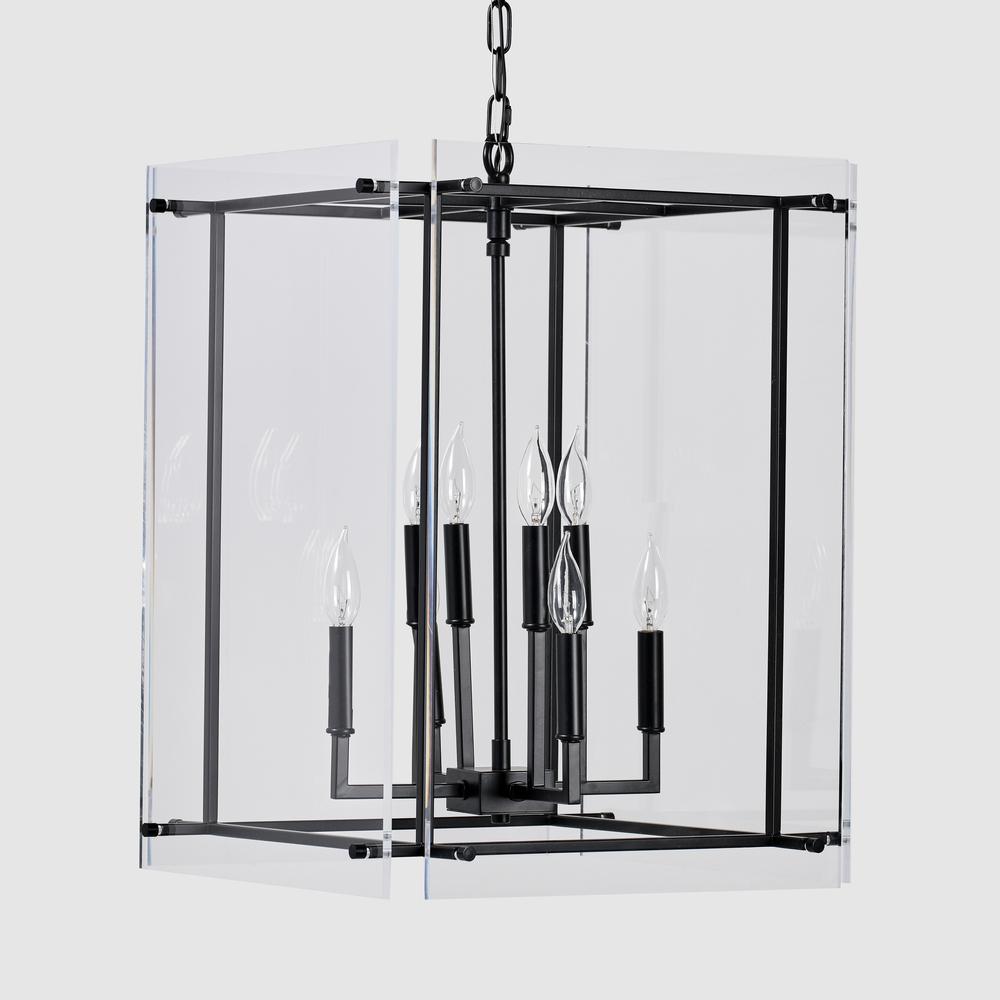 Lena 9-Light Iron and Acrylic Chandelier by Kosas Home. Picture 1