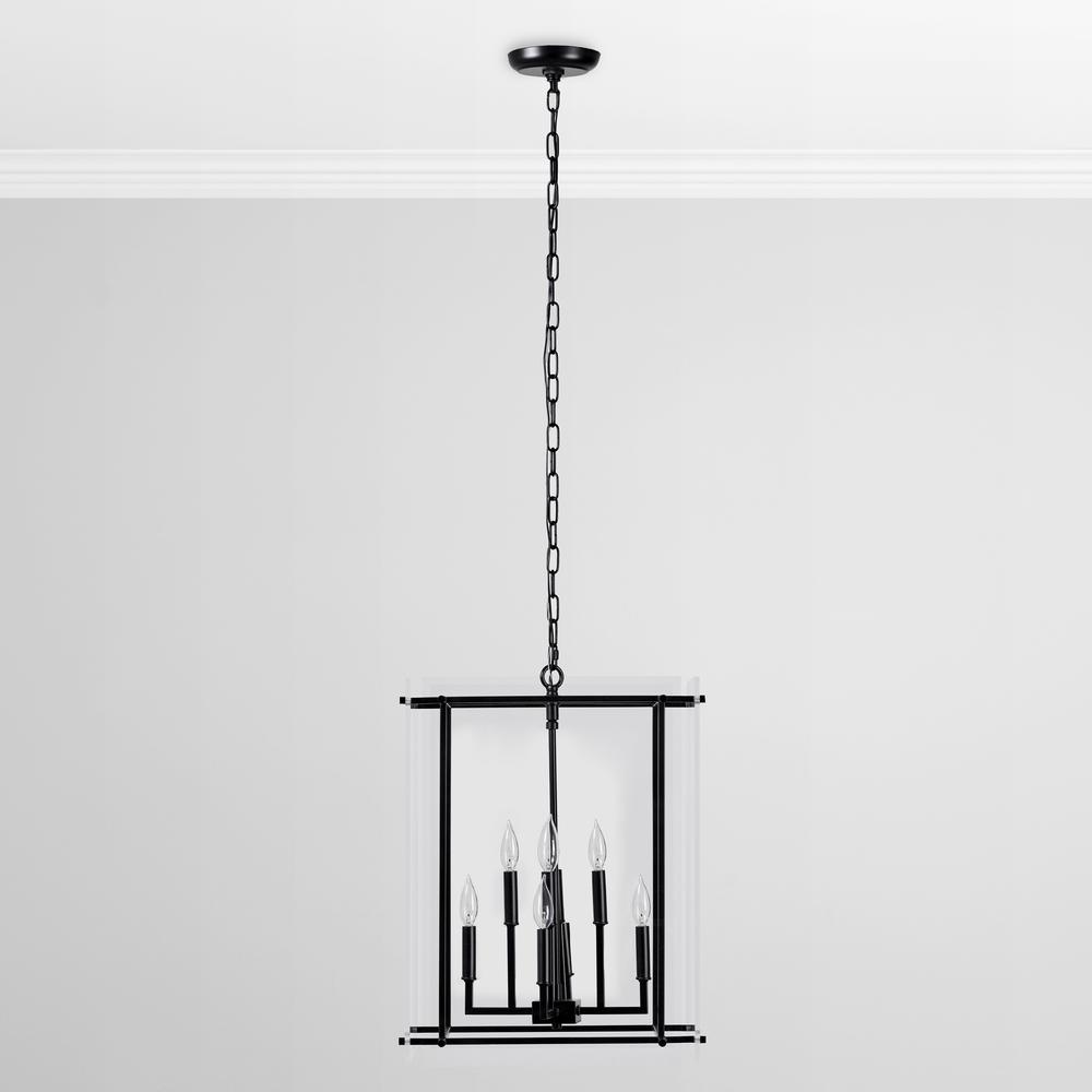 Lena 9-Light Iron and Acrylic Chandelier by Kosas Home. Picture 2