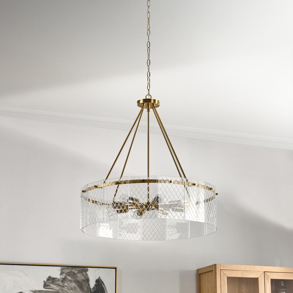 Apfel 3-Light Chandelier by Kosas Home. Picture 4