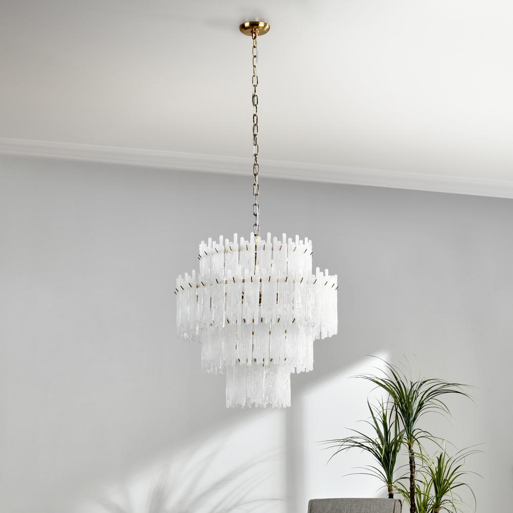 Everly 7-Light Round Glass Chandelier. Picture 6