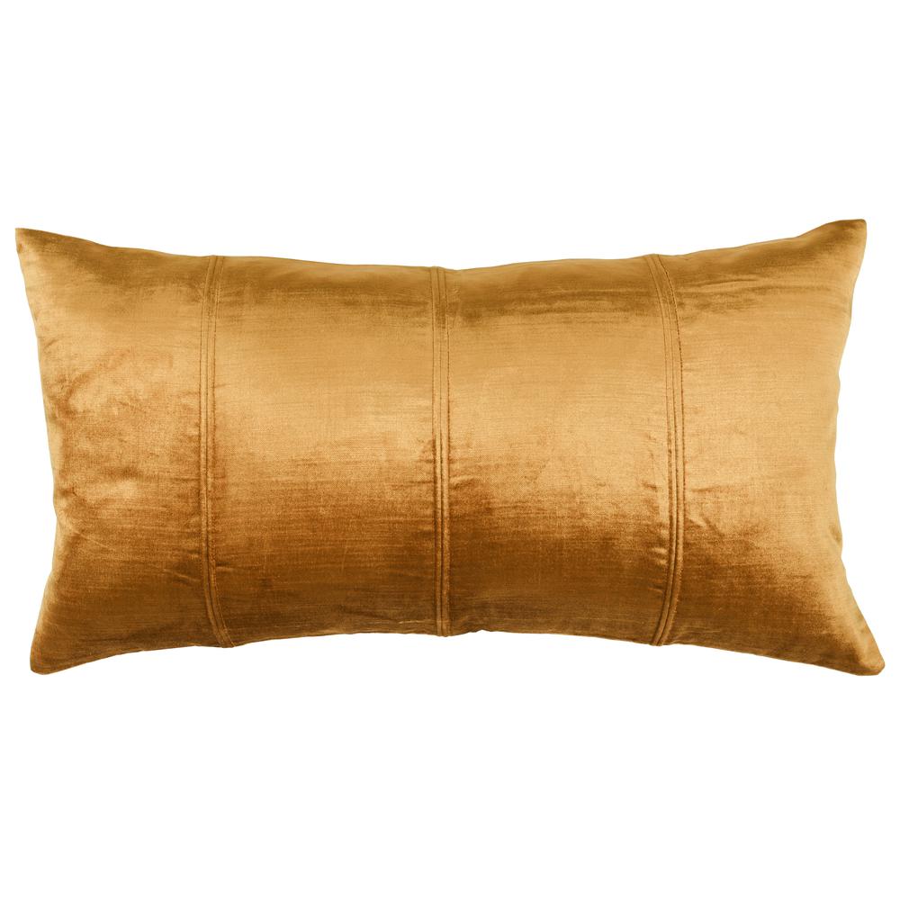 Kosas Home Viva Velvet Lumbar Pillow Golden Copper 14x26. Picture 1