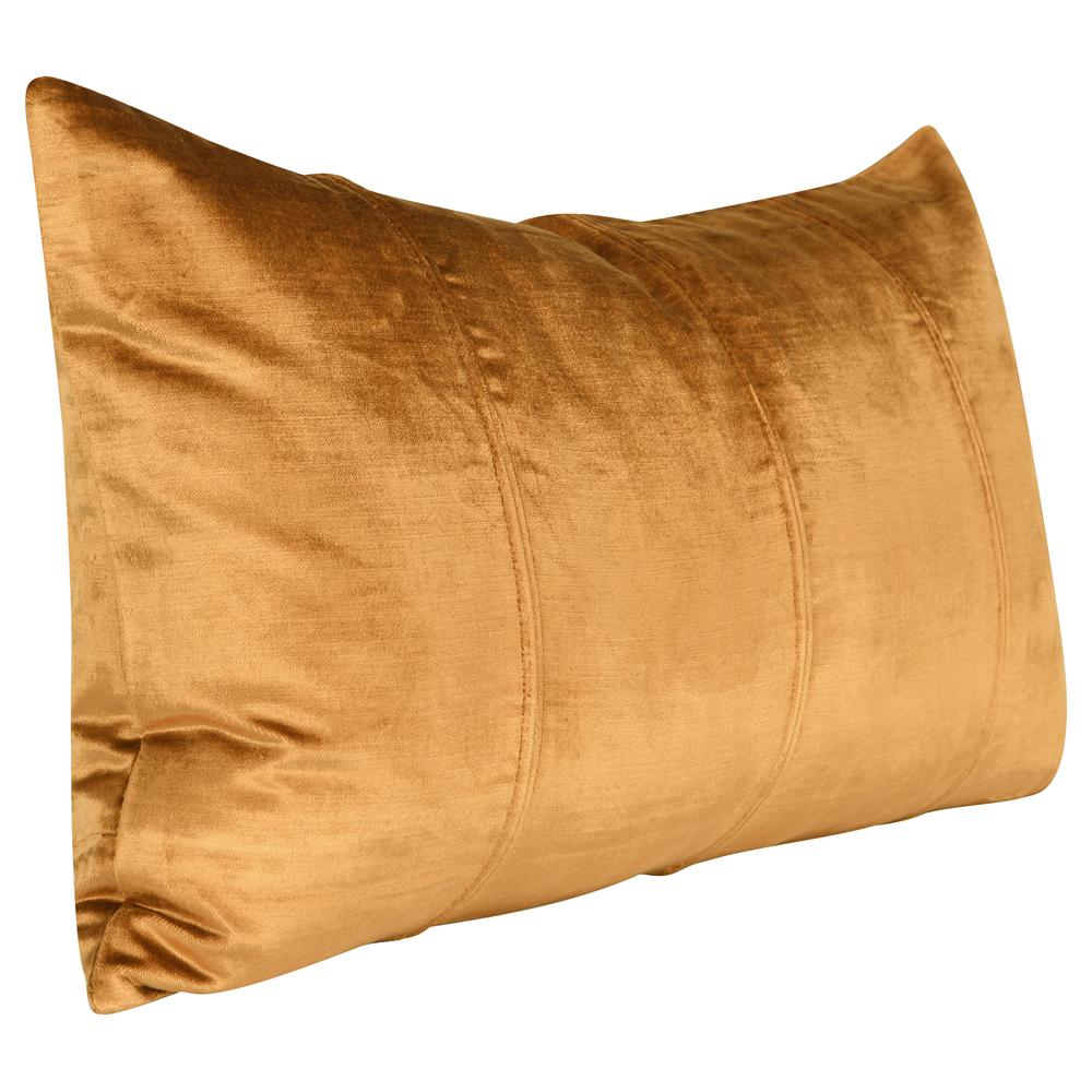 Kosas Home Viva Velvet Lumbar Pillow Golden Copper 14x26. Picture 4