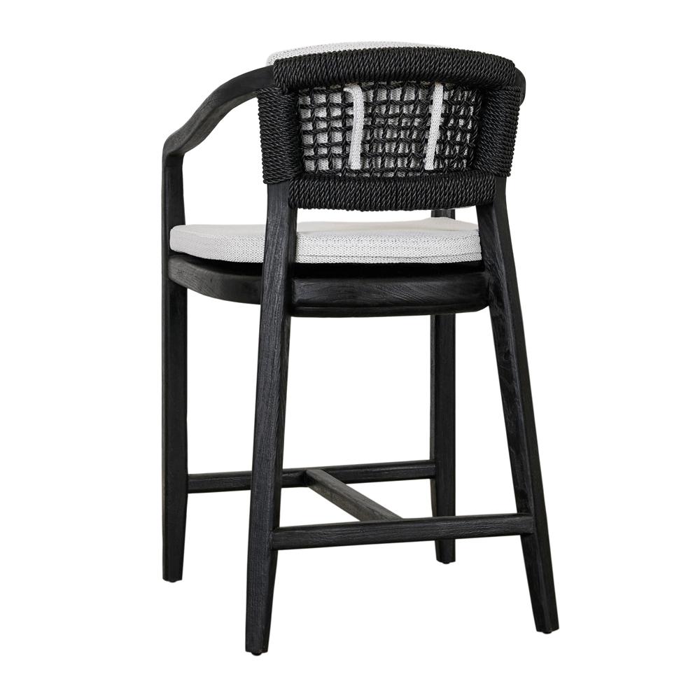 Dawn Outdoor Counter Stool in Black. Picture 4
