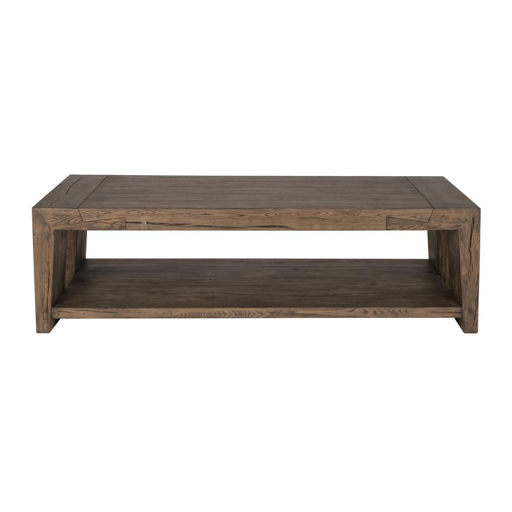 Troy Oak Coffee Table in Antique Brown. Picture 2