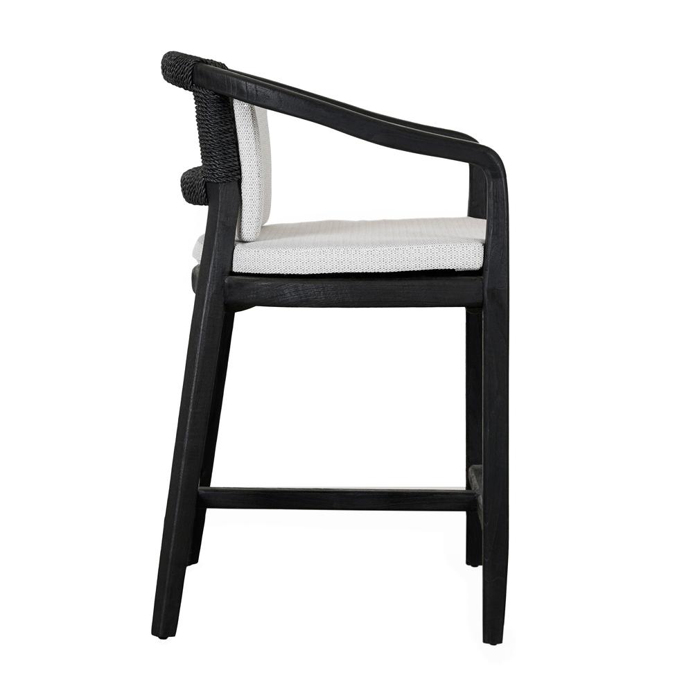 Dawn Outdoor Counter Stool in Black. Picture 3