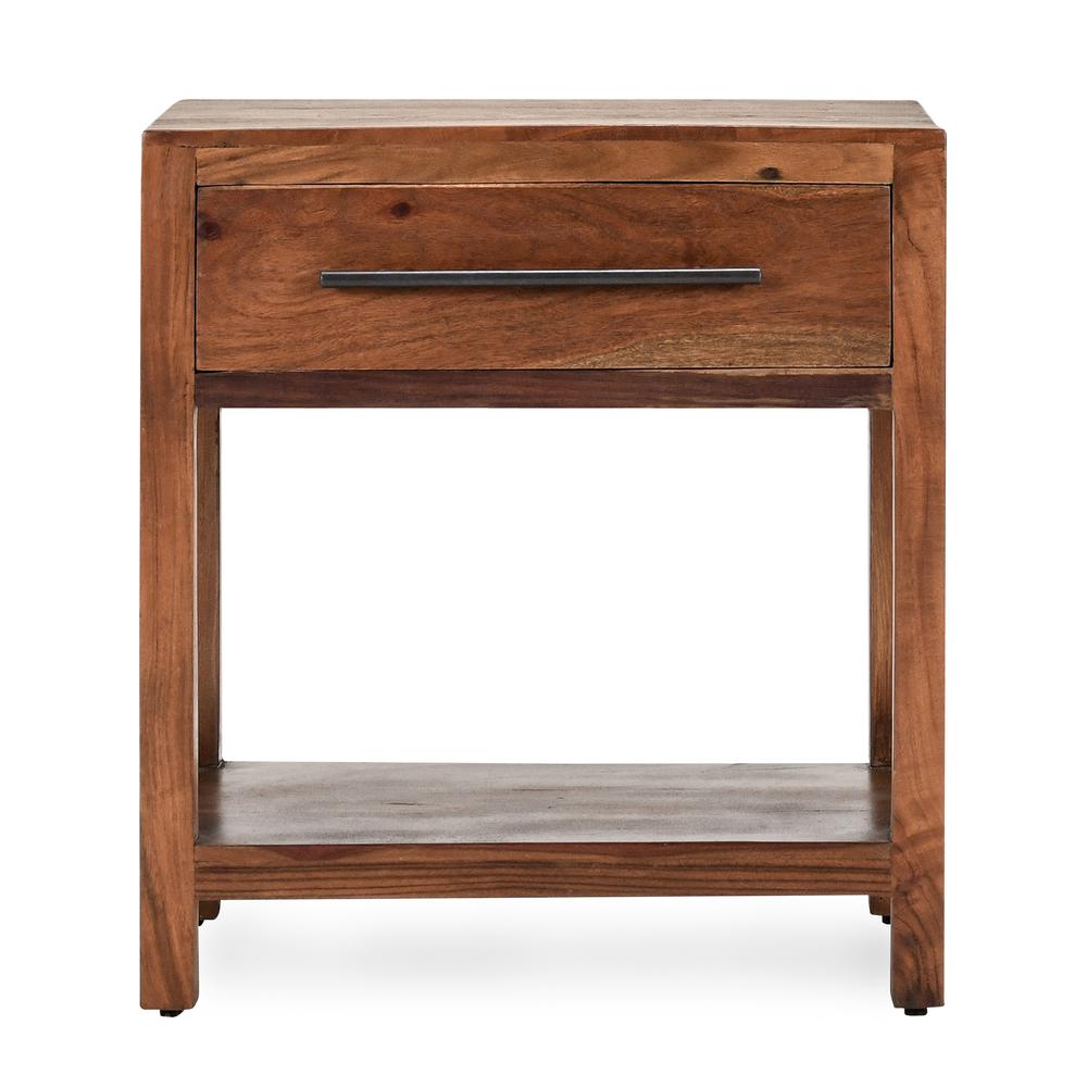 Wren One-Drawer End Table in Natural Brown. Picture 2