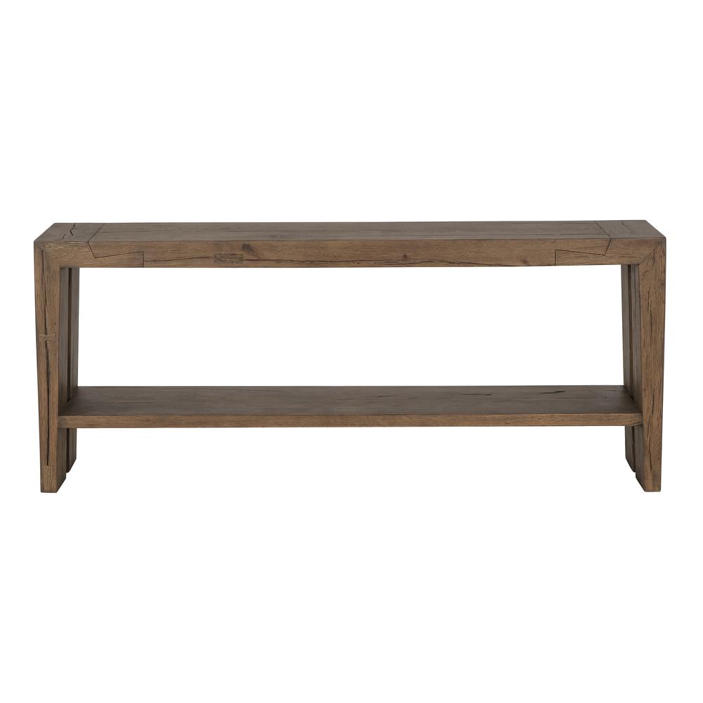Troy Oak Console Table in Antique Brown. Picture 2