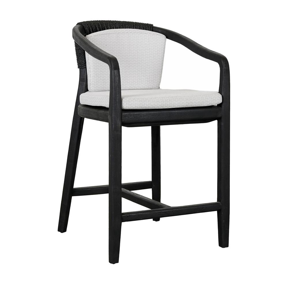 Dawn Outdoor Counter Stool in Black. Picture 1