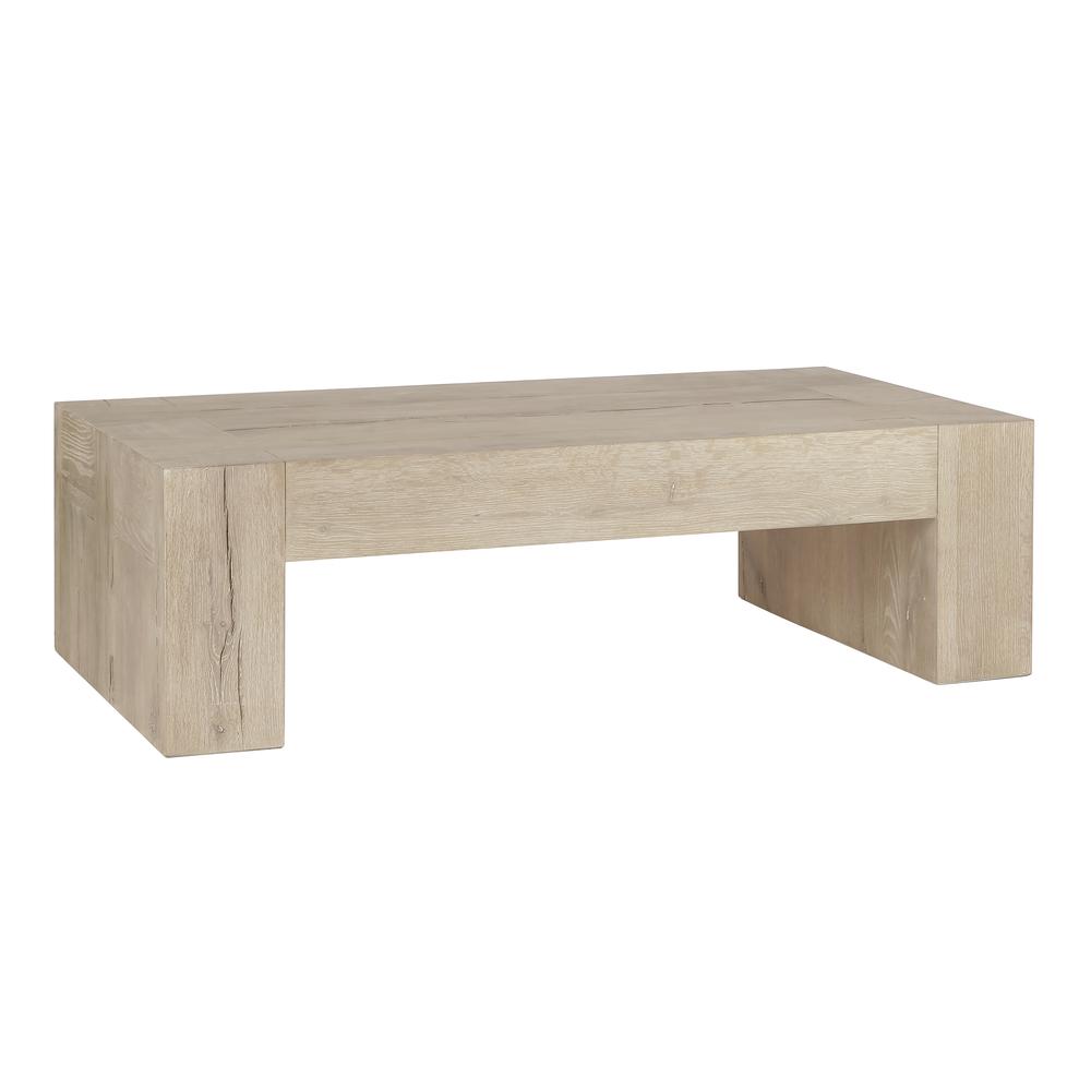 Bristol Cracked Oak Coffee Table in Meadow White. Picture 1