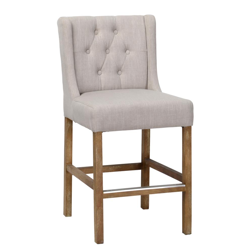 Karla  Tufted 24 inch Counter stool. Picture 1