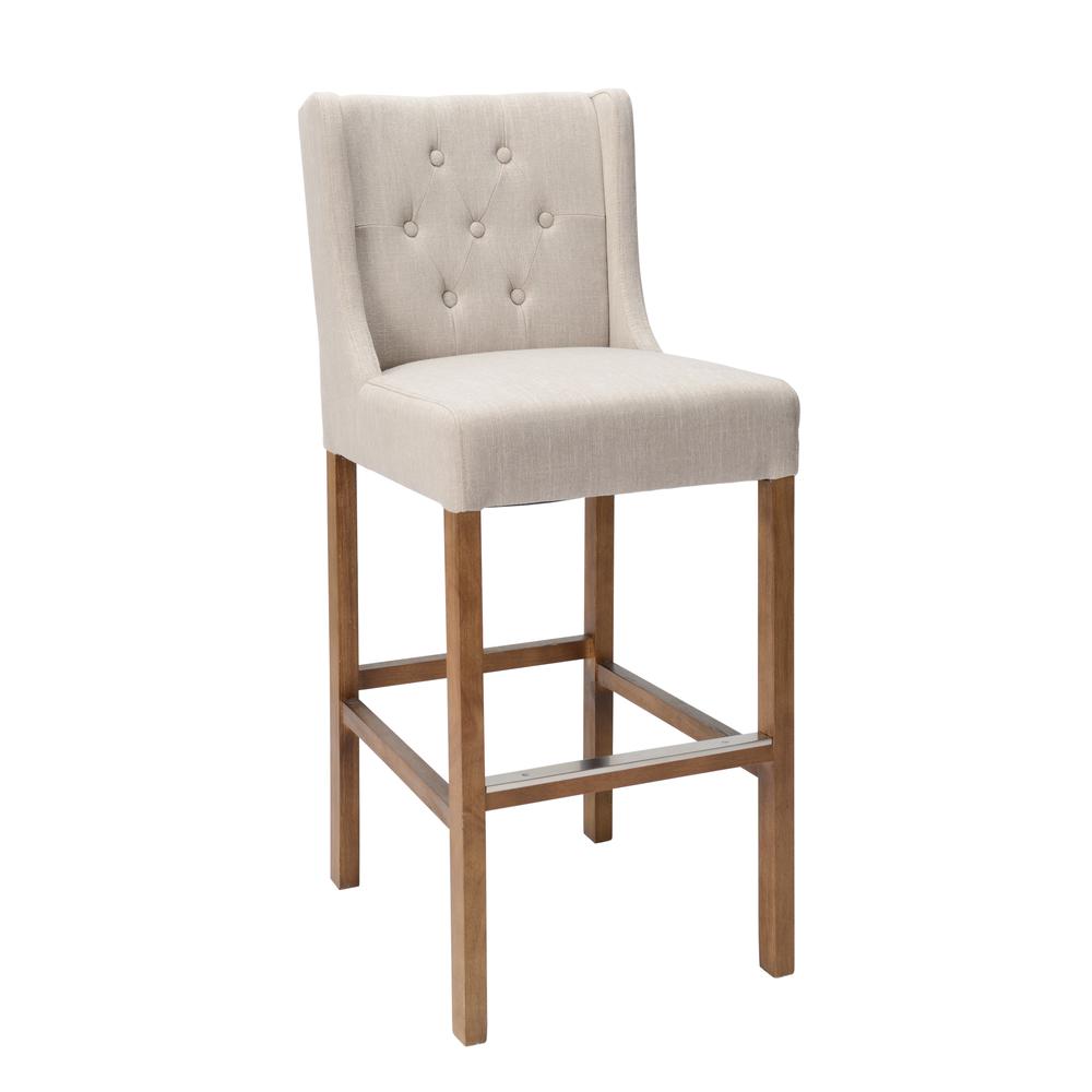 Karla Tufted 30 inch Barstool. Picture 1