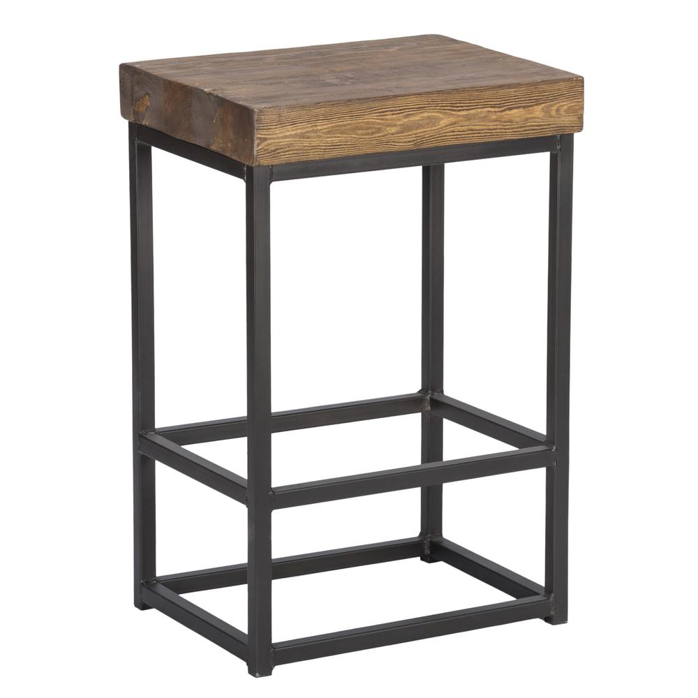 Porter Reclaimed Pine Counter stool. Picture 1