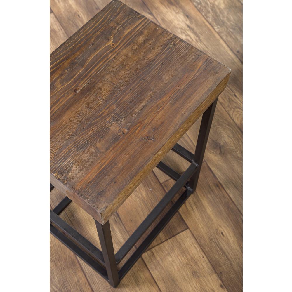 Porter Reclaimed Pine Counter stool. Picture 4