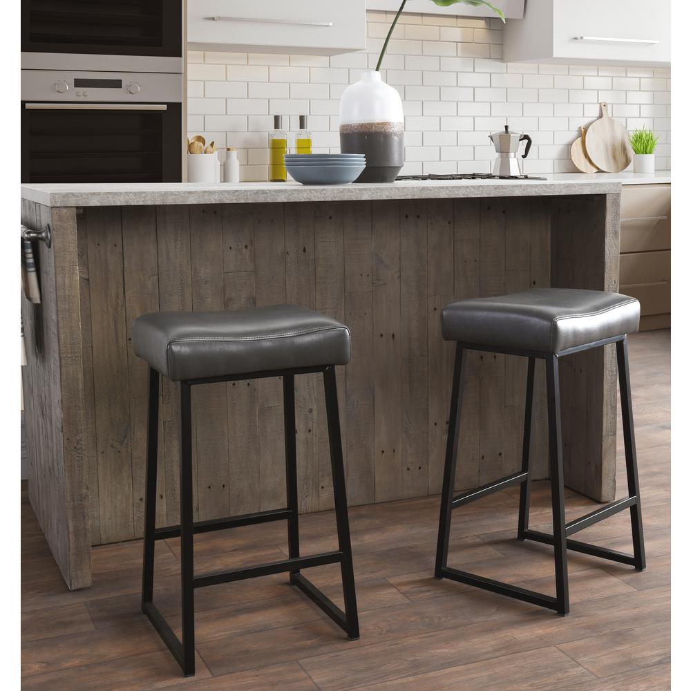 Amber 26" Counter Stool Smokey Grey (Set of 2). Picture 5