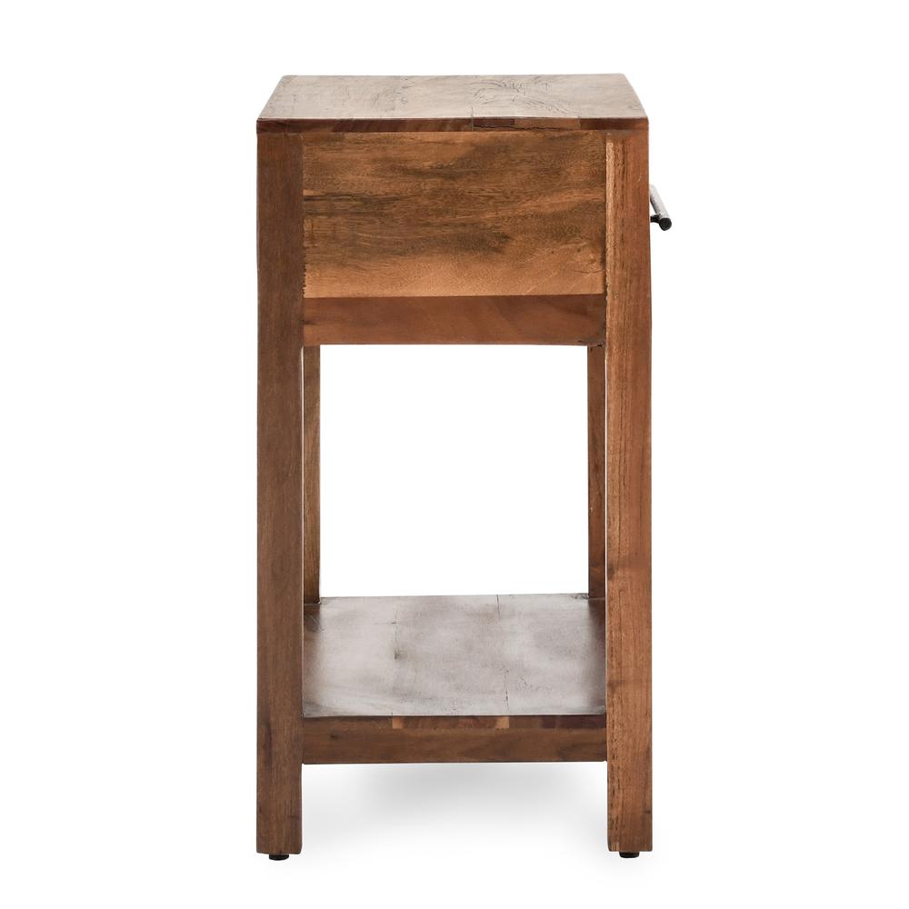 Wren One-Drawer End Table in Natural Brown. Picture 3