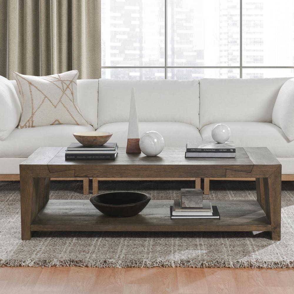 Troy Oak Coffee Table in Antique Brown. Picture 5