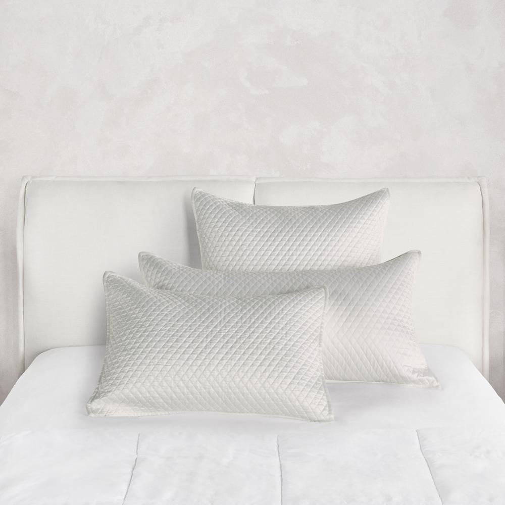 Winthrop 100% Sateen White Standard Sham by Kosas Home White. Picture 5