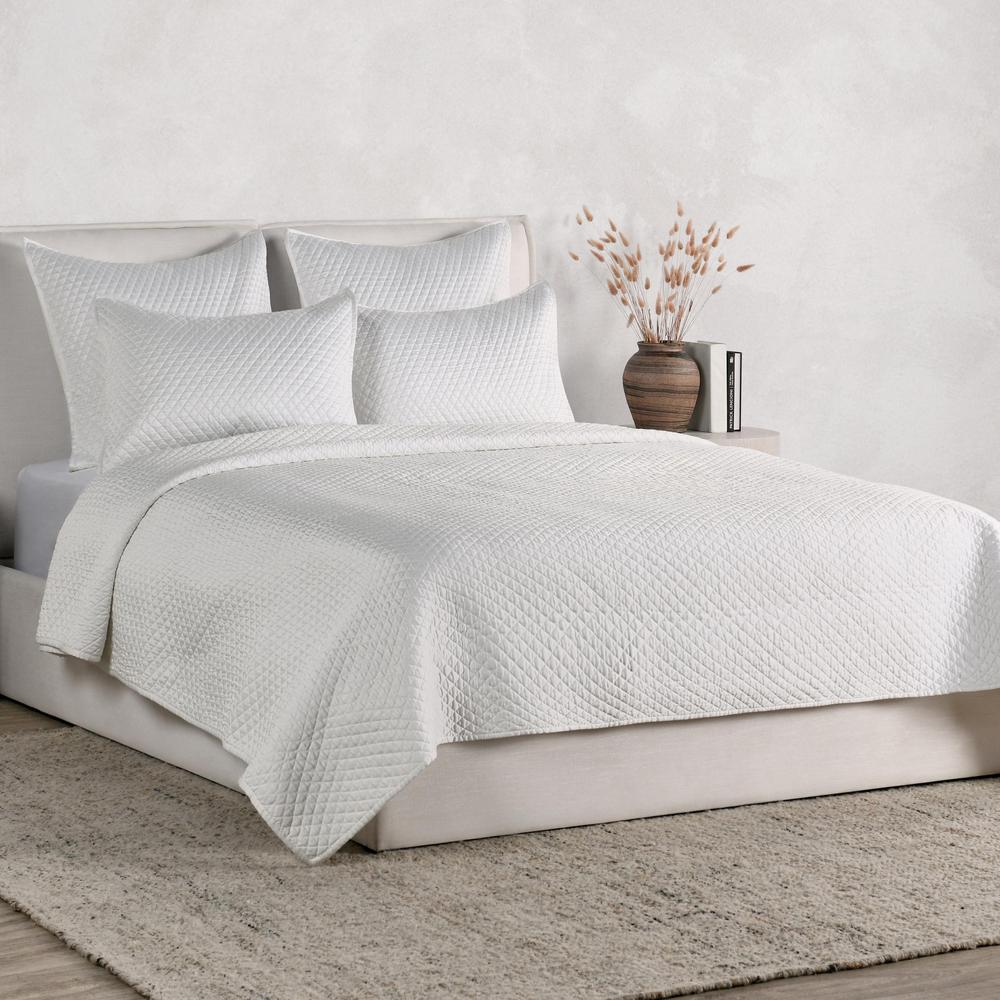 Winthrop 100% Sateen White Standard Sham by Kosas Home White. Picture 6