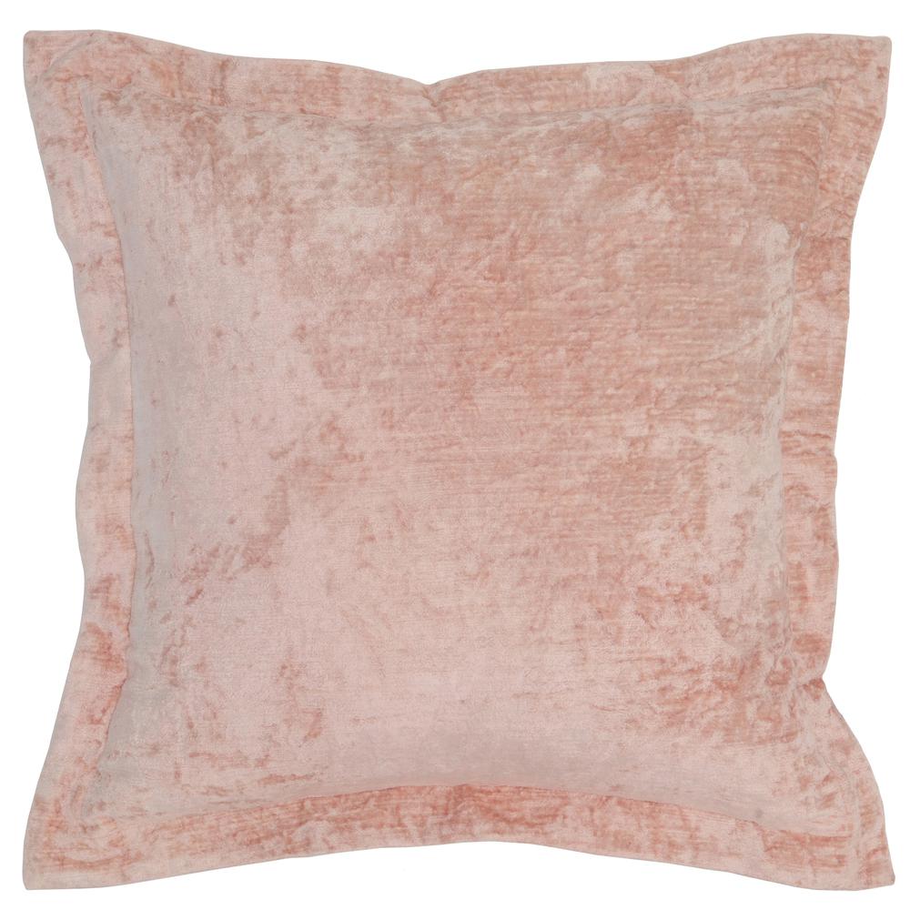 Kosas Home Bryce Velvet 22-inch Square Throw Pillow, Pink. Picture 1