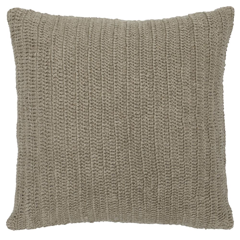 Kosas Home Marcie Knitted 22" Throw Pillow, Natural. Picture 1