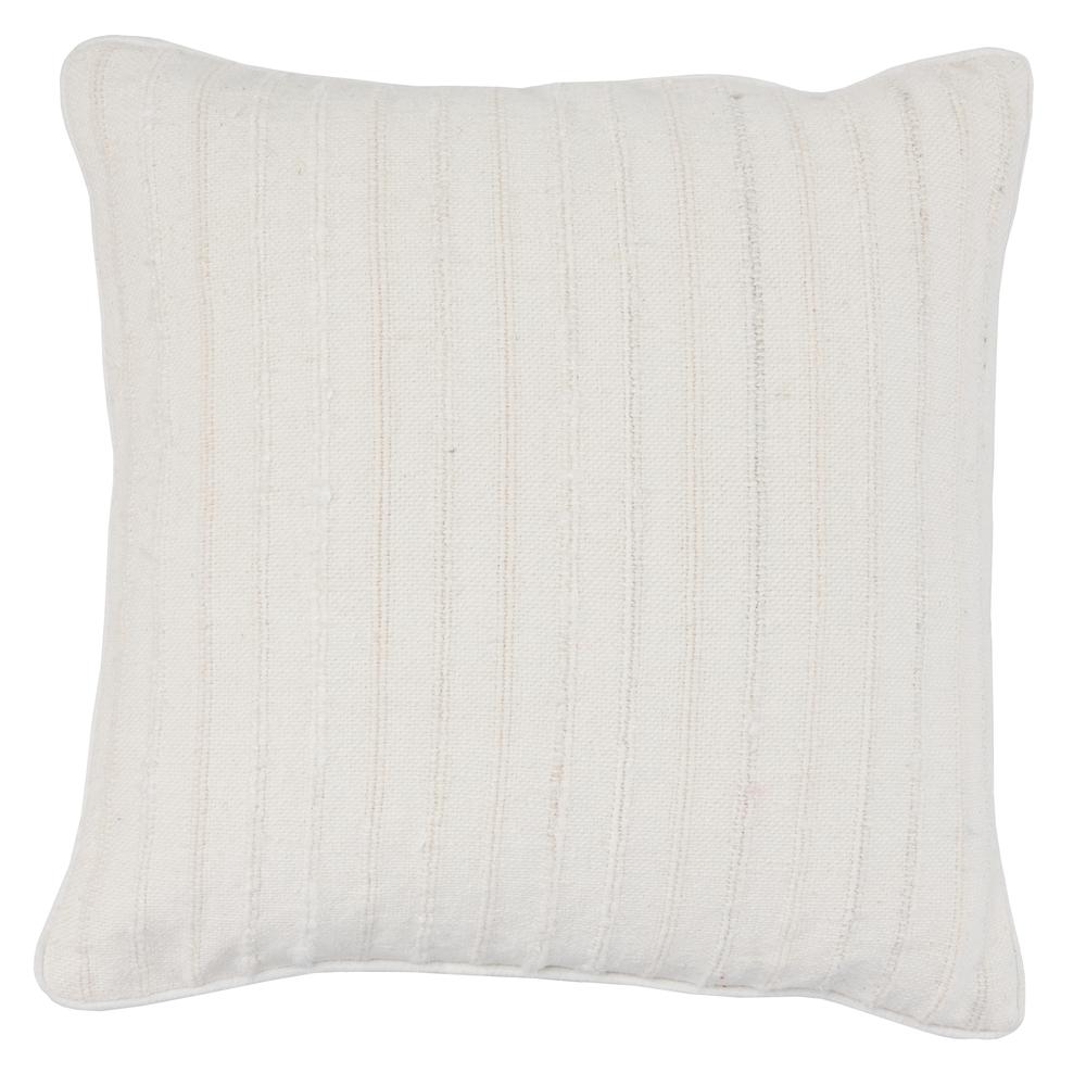 Kosas Home Maurice 100% Linen 22” Throw Pillow, White. Picture 1