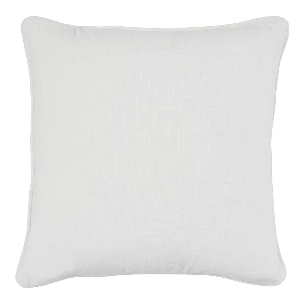 Kosas Home Maurice 100% Linen 22” Throw Pillow, White. Picture 2