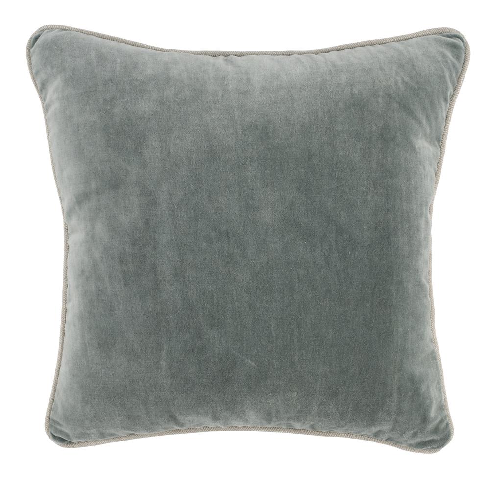 Kosas Home Harriet Velvet 18-inch Throw Pillow, Sage Green. Picture 1