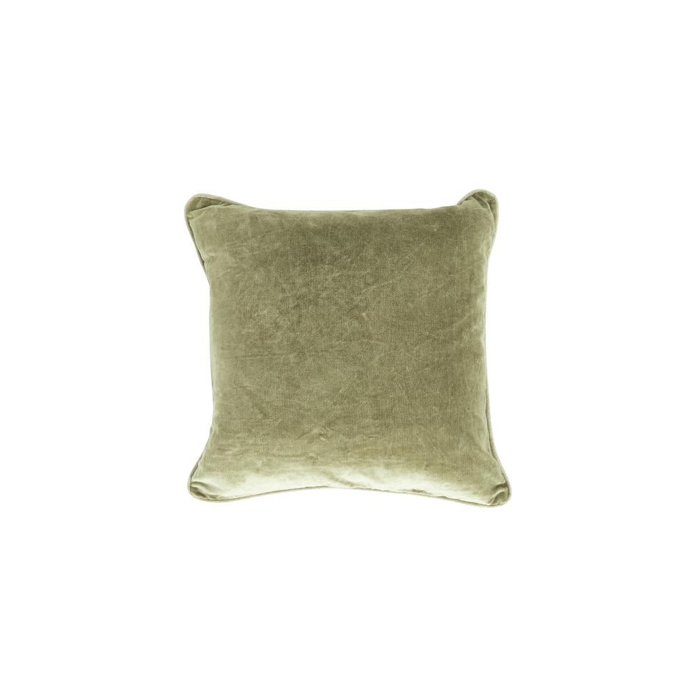 Kosas Home Harriet Velvet 18-inch Square Throw Pillow,  Moss. The main picture.