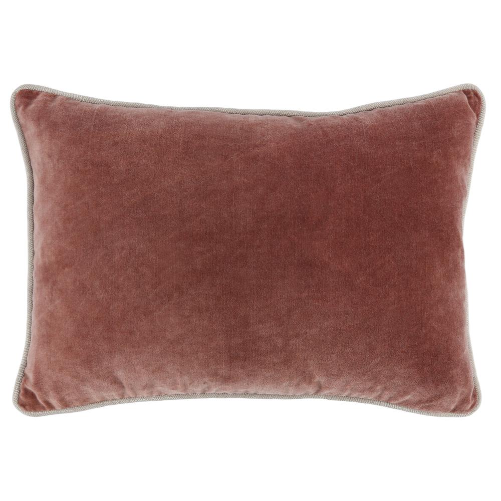 Kosas Home Harriet Velvet 14-inch x 20-inch Rectangular Throw Pillow, Auburn. Picture 1