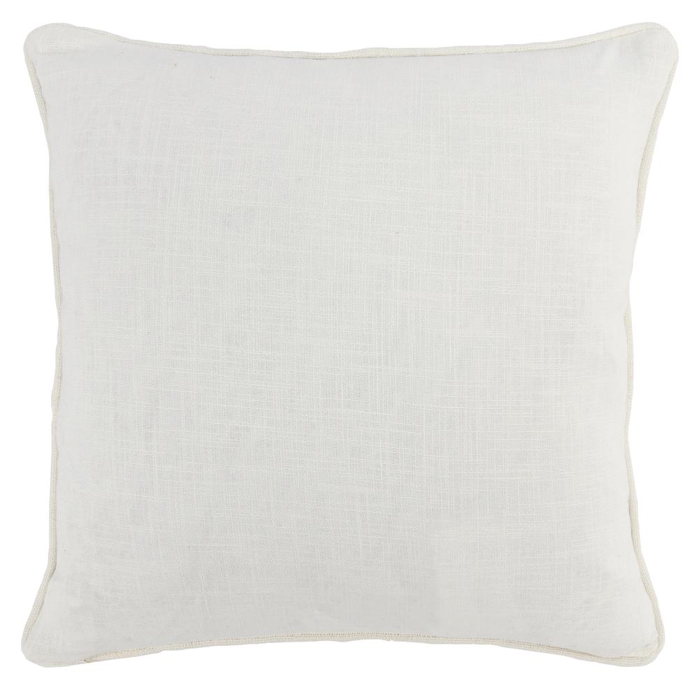 Kassia Embroidered 100% Linen 20” Throw Pillow, Gray. Picture 2