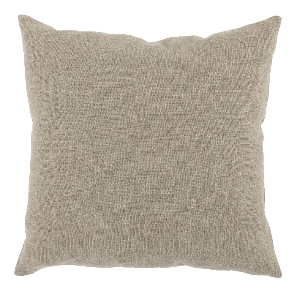 Iris 100% Linen 20" Throw Pillow in Beige by Kosas Home. Picture 4