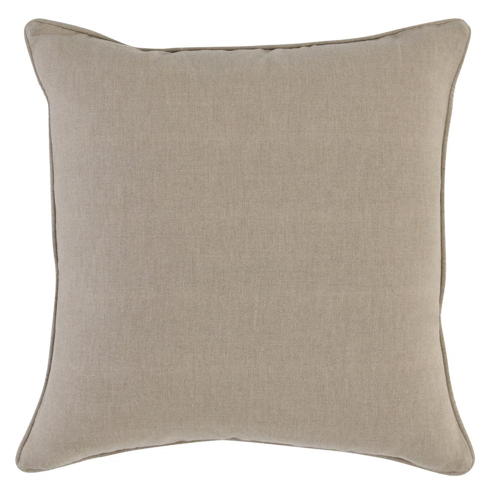 Kamia 22" Square Throw Pillow in Beige. Picture 2