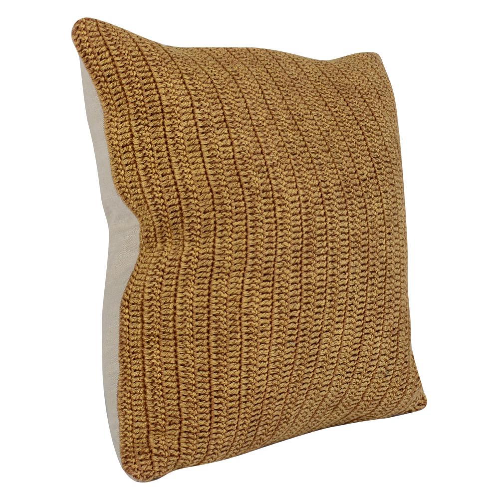 Kosas Home Marcie Knitted 22" Throw Pillow, Honey. Picture 4