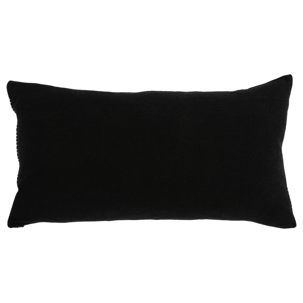 Gabby 14"x26" Throw Pillow in Black. Picture 3
