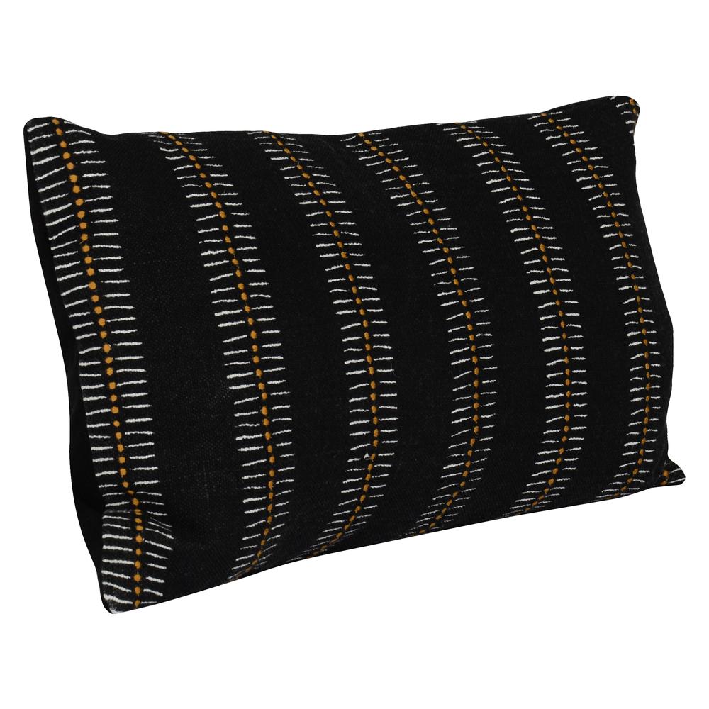 Gabby 14"x26" Throw Pillow, Black. Picture 3