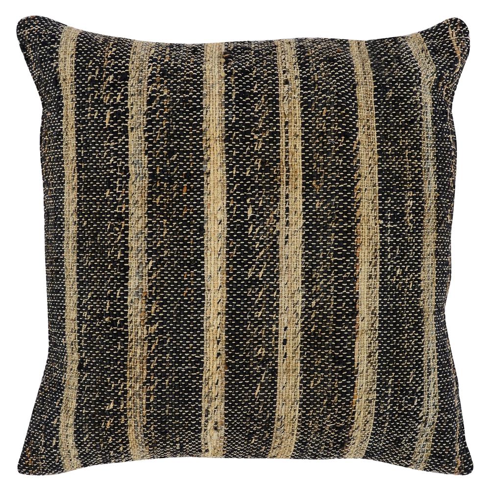 Organa 22'' Throw Pillow in Black by Kosas Home. Picture 1