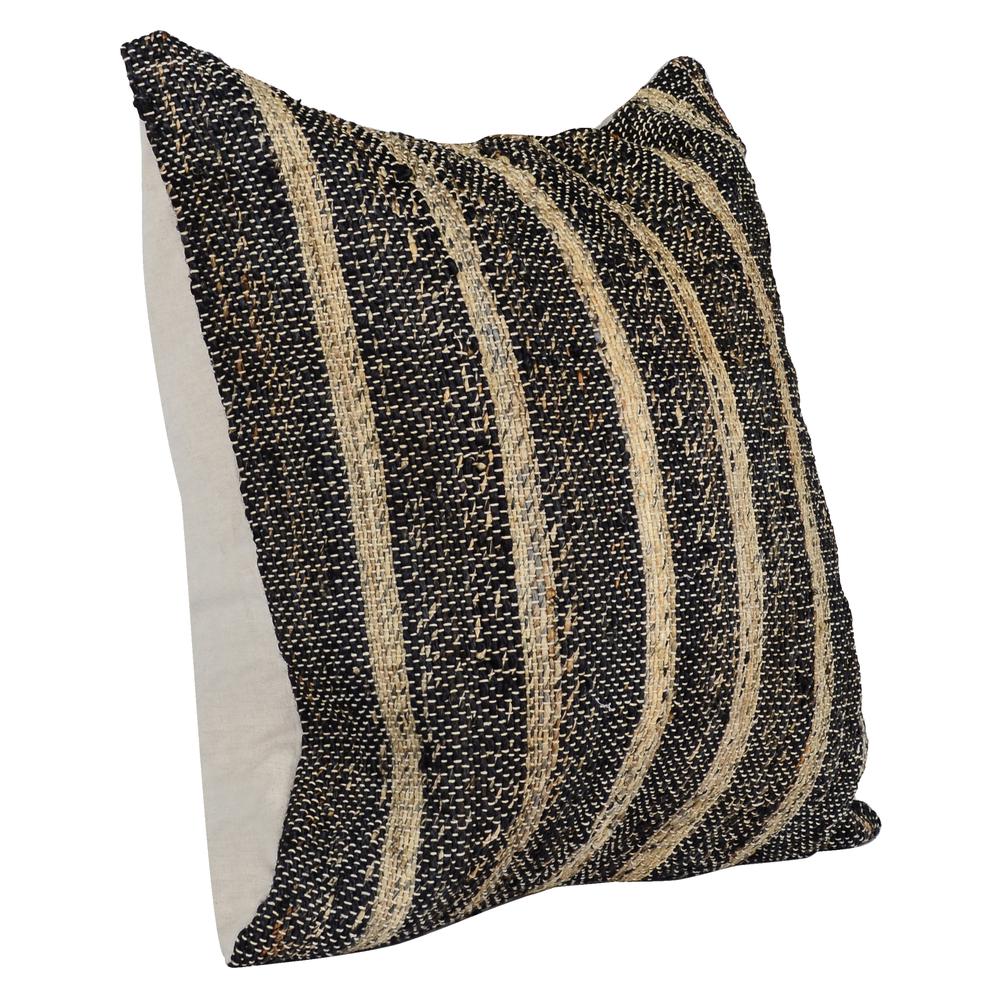 Organa 22'' Throw Pillow in Black by Kosas Home. Picture 3