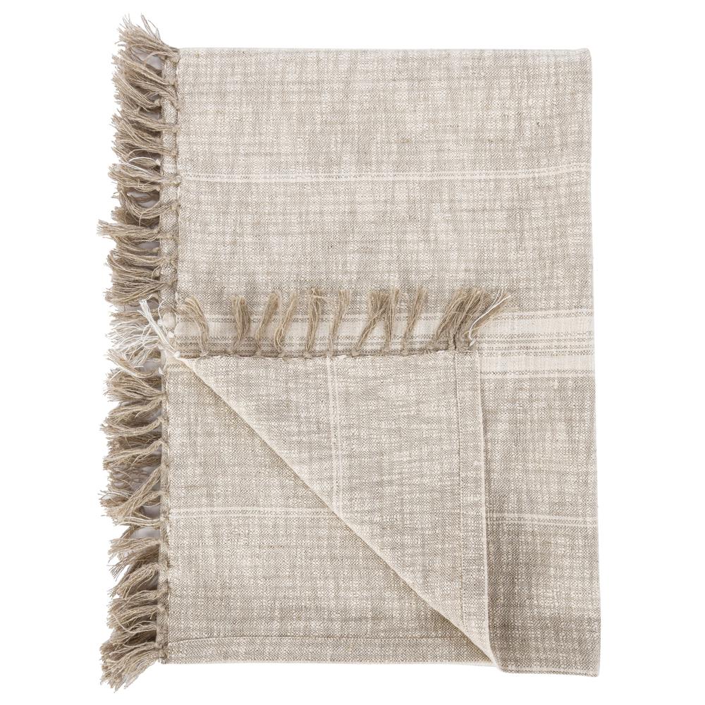 Lea 50"x 70" Throw Blanket in Ivory by Kosas Home. Picture 1