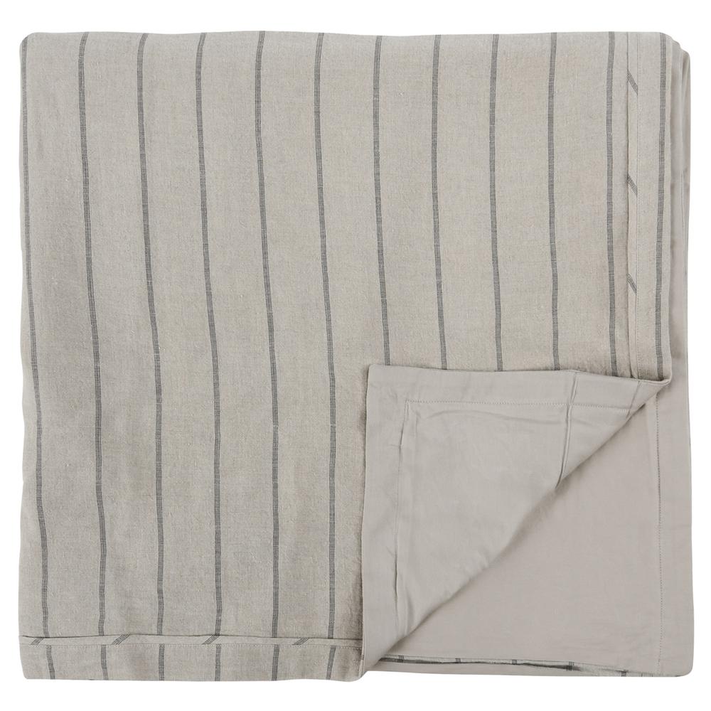Kingston 100% Linen Natural King Duvet Cover by Kosas Home. Picture 2
