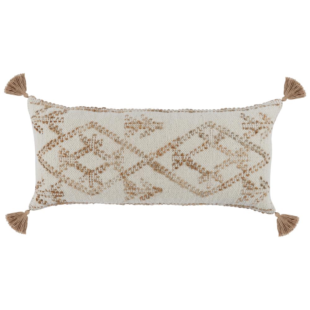 Ferri 16"x36" Throw Pillow, Ivory Natural. Picture 1